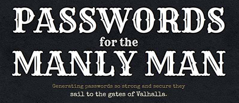 Manly Man Passwords Screenshot