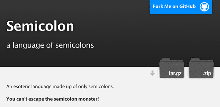 semicolon programming language