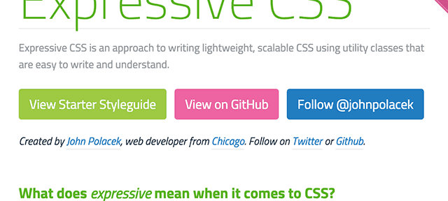 Expressive CSS Project Page