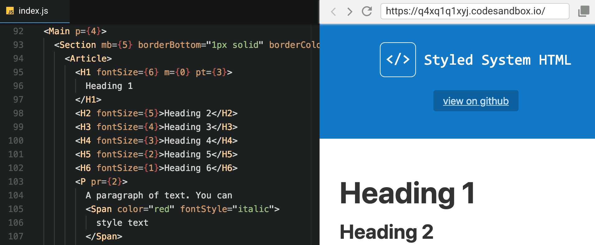 Styled System HTML Project Page