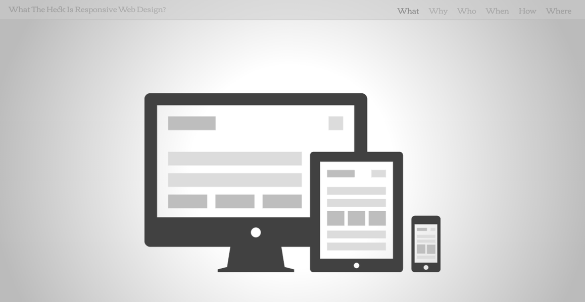 Slide from What The Heck Is Responsive Web Design? presentation