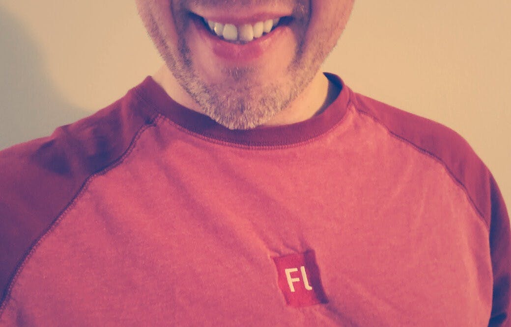 Me wearing Adobe Flash User Group T-Shirt from 2010