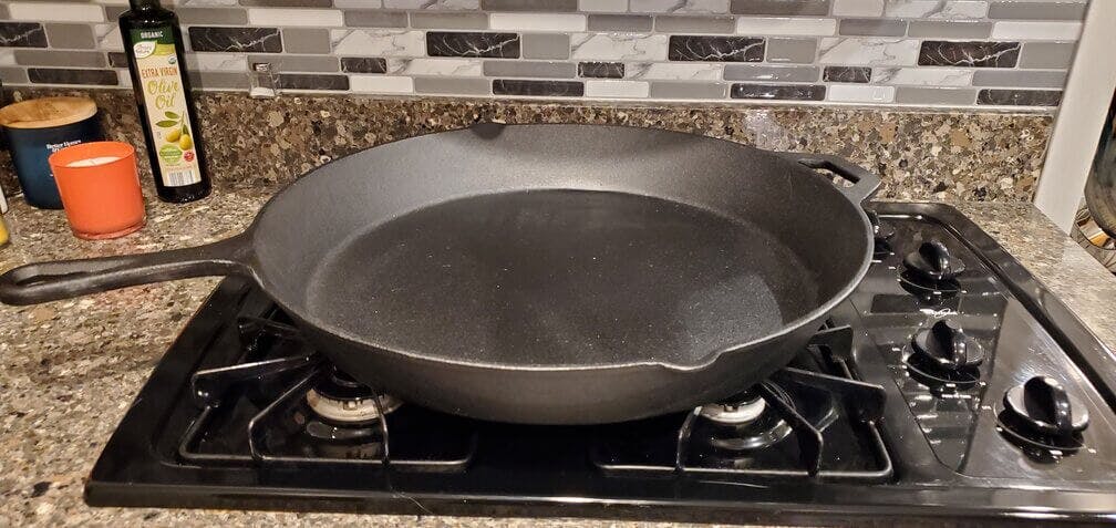 Giant Cast Iron Skillet as big as a stovetop