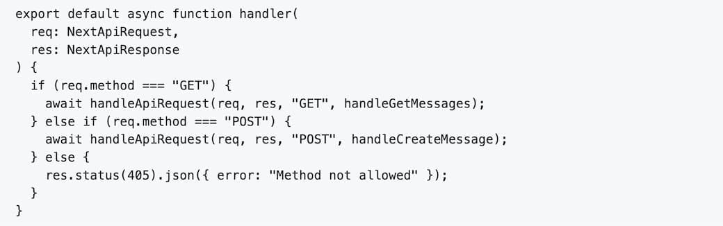 Handle API Request Code Example